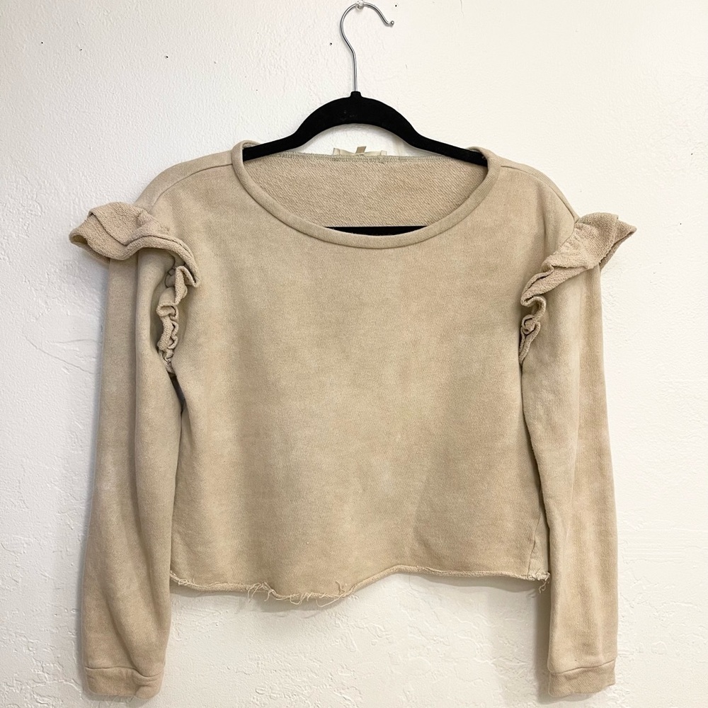 LoveShackFancy Ruffle Sleeve Sweatshirt
